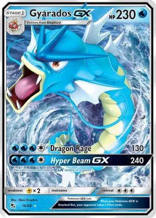 Gyarados GX 016  - Holofoil Hidden Fates - Ultra Rare Hidden Fates Pokemon Single  Squirtle Squad Card Shop.