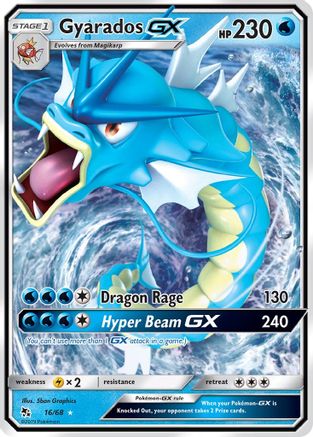 Gyarados GX 016  - Holofoil Hidden Fates - Ultra Rare Hidden Fates Pokemon Single  Squirtle Squad Card Shop.
