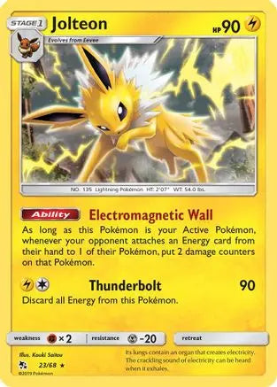 Jolteon 023/68 - Hidden Fates - Rare Hidden Fates Pokemon Single  Squirtle Squad Card Shop.