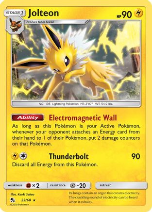 Jolteon 023  - Reverse Holofoil Hidden Fates - Rare Hidden Fates Pokemon Single  Squirtle Squad Card Shop.