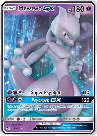 Mewtwo GX 031/68 - Holofoil Hidden Fates - Ultra Rare Hidden Fates Pokemon Single  Squirtle Squad Card Shop.