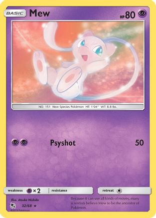 Mew 032/68 - Hidden Fates - Rare