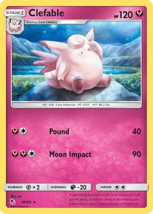 Clefable 040/68 - Hidden Fates - Rare