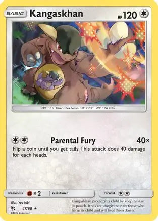Kangaskhan 047/68 - Hidden Fates - Rare Hidden Fates Pokemon Single  Squirtle Squad Card Shop.