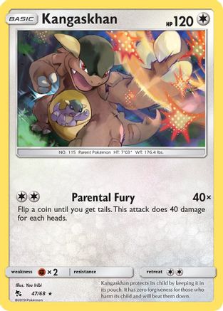 Kangaskhan 047  - Reverse Holofoil Hidden Fates - Rare Hidden Fates Pokemon Single  Squirtle Squad Card Shop.