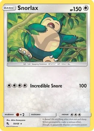 Snorlax 050/68 - Hidden Fates - Rare Hidden Fates Pokemon Single  Squirtle Squad Card Shop.