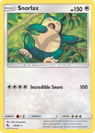 Snorlax 050/68 - Hidden Fates - Rare