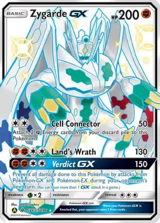 Zygarde GX SV65  - Holofoil Hidden Fates Shiny Vault - Shiny Holo Rare Hidden Fates: Shiny Vault Pokemon Single  Squirtle Squad Card Shop.