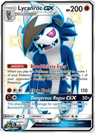 Lycanroc GX (SV66) (SV66) SV66  - Holofoil Hidden Fates Shiny Vault - Shiny Holo Rare Hidden Fates: Shiny Vault Pokemon Single  Squirtle Squad Card Shop.