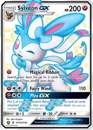 Sylveon GX/SV94  - Holofoil Hidden Fates Shiny Vault - Shiny Holo Rare