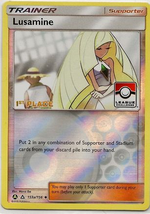Lusamine - 153a/156 (League Challenge) [1st Place]/156  - Reverse Holofoil League & Championship Cards - Promo League & Championship Cards Pokemon Single  Squirtle Squad Card Shop.