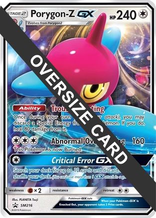 Pokémon TCG - Porygon-Z GX SM216 - Black Star Promo - Jumbo Holofoil Card Jumbo Cards Pokemon Single  Squirtle Squad Card Shop.