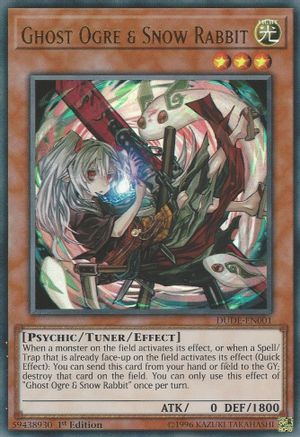 Ghost Ogre & Snow Rabbit (DUDE-EN001) - Duel Devastator 1st Edition Duel Devastator Yugioh Single  Squirtle Squad Card Shop.