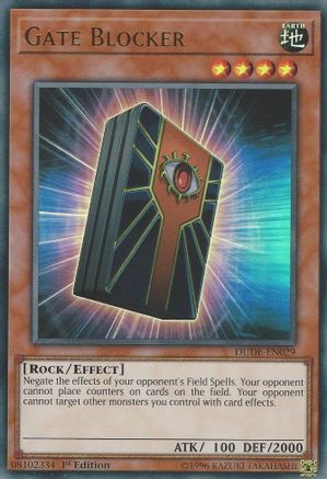 Gate Blocker (DUDE-EN029) - Duel Devastator 1st Edition Duel Devastator Yugioh Single  Squirtle Squad Card Shop.