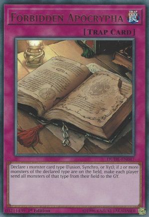 Forbidden Apocrypha (DUDE-EN047) - Duel Devastator 1st Edition Duel Devastator Yugioh Single  Squirtle Squad Card Shop.