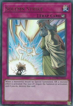 Solemn Strike (DUDE-EN055) - Duel Devastator 1st Edition Duel Devastator Yugioh Single  Squirtle Squad Card Shop.