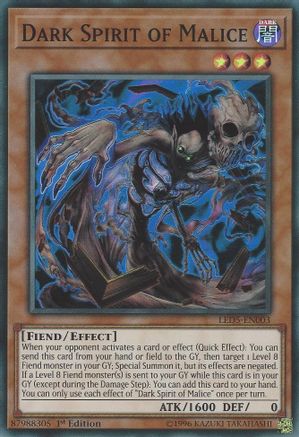 Dark Spirit of Malice (LED5-EN003) - Legendary Duelists: Immortal Destiny 1st Edition Legendary Duelists: Immortal Destiny Yugioh Single  Squirtle Squad Card Shop.