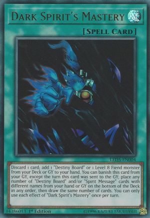 Dark Spirit's Mastery (LED5-EN004) - Legendary Duelists: Immortal Destiny 1st Edition Legendary Duelists: Immortal Destiny Yugioh Single  Squirtle Squad Card Shop.