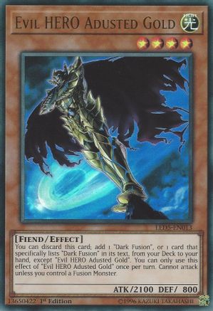 Evil HERO Adusted Gold (LED5-EN013) - Legendary Duelists: Immortal Destiny 1st Edition Legendary Duelists: Immortal Destiny Yugioh Single  Squirtle Squad Card Shop.