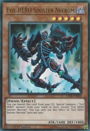 Evil HERO Sinister Necrom (LED5-EN014) - Legendary Duelists: Immortal Destiny 1st Edition Legendary Duelists: Immortal Destiny Yugioh Single  Squirtle Squad Card Shop.