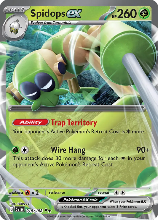 Scarlet & Violet - Base Set - Spidops ex 019/198 - clean card image