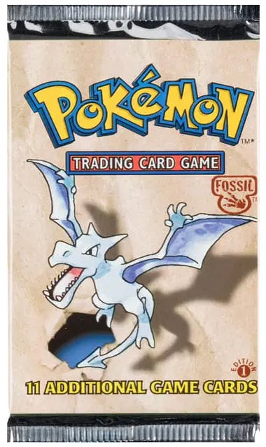 Pokémon TCG - Fossil Booster Pack - Aerodactyl Artwork - 1st Edition - WOTC - Sealed Squirtle Squad Card Shop.   Squirtle Squad Card Shop.