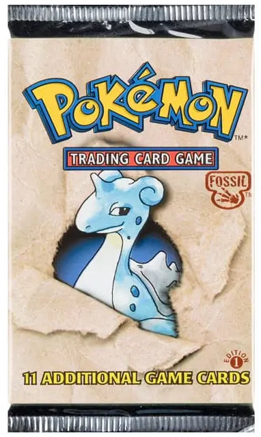 Pokémon TCG - Fossil Booster Pack - Lapras Artwork - 1st Edition - WOTC - Sealed Squirtle Squad Card Shop.   Squirtle Squad Card Shop.