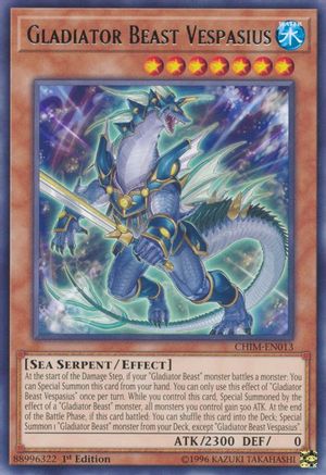 Gladiator Beast Vespasius (CHIM-EN013) - Chaos Impact 1st Edition Chaos Impact Yugioh Single  Squirtle Squad Card Shop.