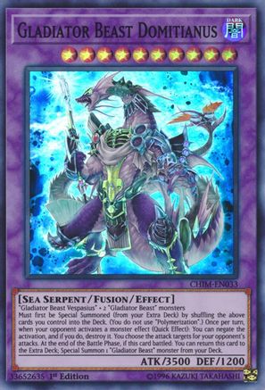 Gladiator Beast Domitianus (CHIM-EN033) - Chaos Impact 1st Edition Chaos Impact Yugioh Single  Squirtle Squad Card Shop.