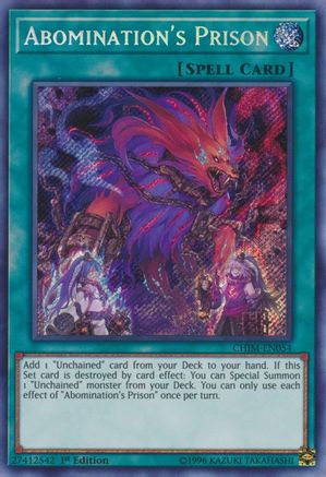 Abomination's Prison (CHIM-EN054) - Chaos Impact Unlimited Chaos Impact Yugioh Single  Squirtle Squad Card Shop.