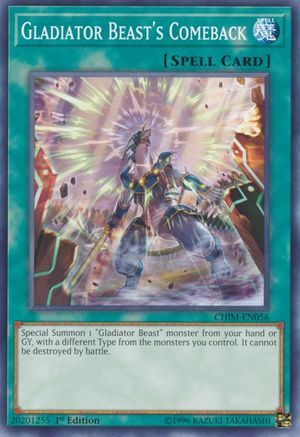 Gladiator Beast's Comeback (CHIM-EN056) - Chaos Impact Unlimited Chaos Impact Yugioh Single  Squirtle Squad Card Shop.
