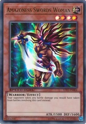 Amazoness Swords Woman (STP2-EN004) - Speed Duel: Tournament Pack 2 Unlimited Speed Duel: Tournament Pack 2 Yugioh Single  Squirtle Squad Card Shop.