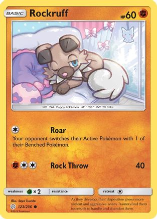 Rockruff 123  - Reverse Holofoil SM  Cosmic Eclipse - Common SM - Cosmic Eclipse Pokemon Single  Squirtle Squad Card Shop.