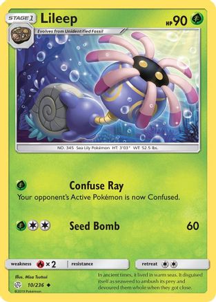 Lileep 010  SM  Cosmic Eclipse - Uncommon SM - Cosmic Eclipse Pokemon Single  Squirtle Squad Card Shop.
