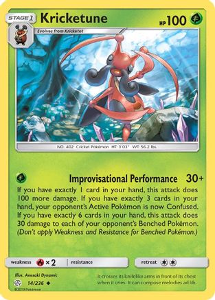 Kricketune/236  - Reverse Holofoil SM  Cosmic Eclipse - Uncommon SM - Cosmic Eclipse Pokemon Single  Squirtle Squad Card Shop.