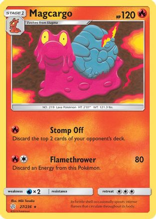 Magcargo  SM  Cosmic Eclipse - Rare SM - Cosmic Eclipse Pokemon Single  Squirtle Squad Card Shop.