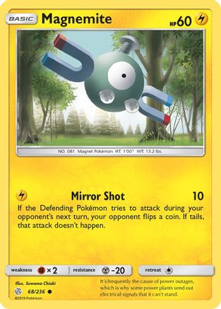 Magnemite 068  SM  Cosmic Eclipse - Common SM - Cosmic Eclipse Pokemon Single  Squirtle Squad Card Shop.