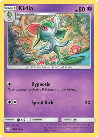 Kirlia 081  SM  Cosmic Eclipse - Uncommon SM - Cosmic Eclipse Pokemon Single  Squirtle Squad Card Shop.