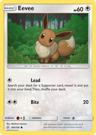 Eevee 166/236  SM  Cosmic Eclipse - Common