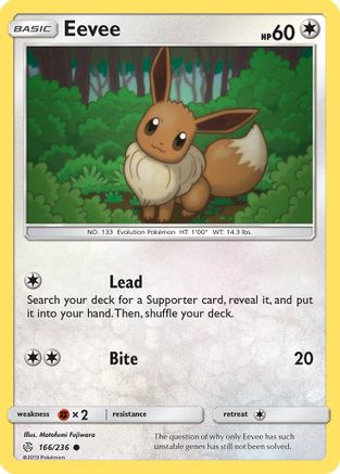 Eevee 166/236  SM  Cosmic Eclipse - Common SM - Cosmic Eclipse Pokemon Single  Squirtle Squad Card Shop.