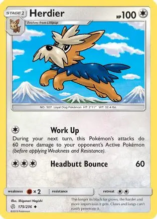 Herdier  - Reverse Holofoil SM  Cosmic Eclipse - Uncommon
