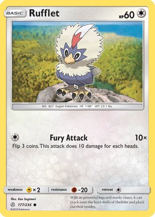 Rufflet 177/236  - Reverse Holofoil SM  Cosmic Eclipse - Common SM - Cosmic Eclipse Pokemon Single  Squirtle Squad Card Shop.