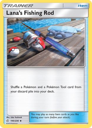 Lana's Fishing Rod 195  SM  Cosmic Eclipse - Uncommon SM - Cosmic Eclipse Pokemon Single  Squirtle Squad Card Shop.