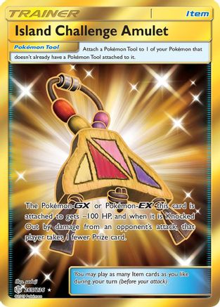 Island Challenge Amulet (Secret) 265  - Holofoil SM  Cosmic Eclipse - Secret Rare SM - Cosmic Eclipse Pokemon Single  Squirtle Squad Card Shop.