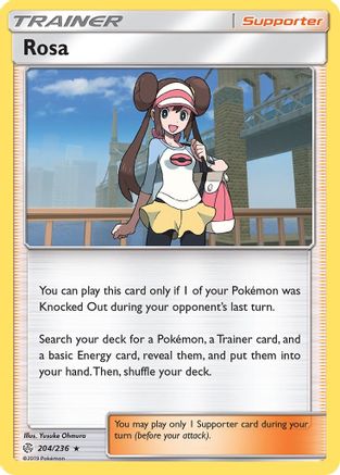 Rosa 204  - Holofoil SM  Cosmic Eclipse - Holo Rare SM - Cosmic Eclipse Pokemon Single  Squirtle Squad Card Shop.