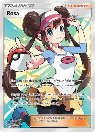 Rosa (Full Art)  - Holofoil SM  Cosmic Eclipse - Ultra Rare SM - Cosmic Eclipse Pokemon Single  Squirtle Squad Card Shop.