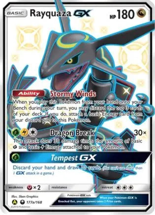 Rayquaza GX 177a/168  - Holofoil Alternate Art Promos - Promo Alternate Art Promos Pokemon Single  Squirtle Squad Card Shop.
