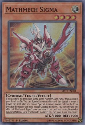 Mathmech Sigma (MYFI-EN001) - Mystic Fighters 1st Edition Mystic Fighters Yugioh Single  Squirtle Squad Card Shop.