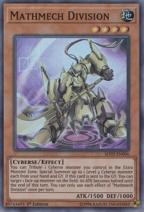 Mathmech Division (MYFI-EN006) - Mystic Fighters 1st Edition Mystic Fighters Yugioh Single  Squirtle Squad Card Shop.