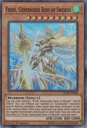 Frodi, Generaider Boss of Swords (MYFI-EN028) - Mystic Fighters 1st Edition Mystic Fighters Yugioh Single  Squirtle Squad Card Shop.
